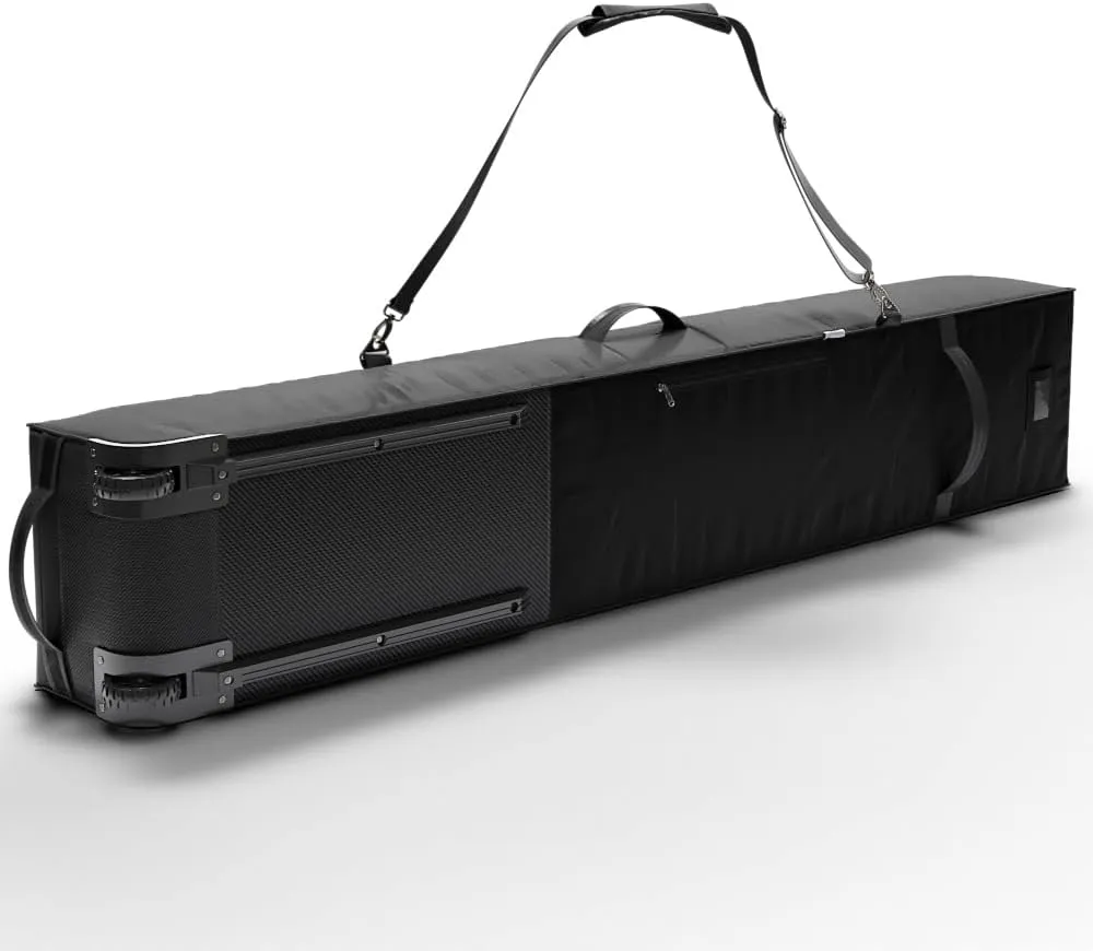 Athletico Rolling Double Ski Bag - Padded Ski Bag With Wheels for Air Travel