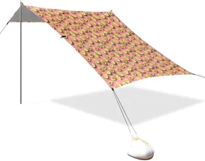 Avocados Hot Pink Stable Beach Tent UPF50 Easy Setup Outdoor Sun Shade with Sturdy Poles, Sandbags and Shovel for Family Trips, Picnics & Camping