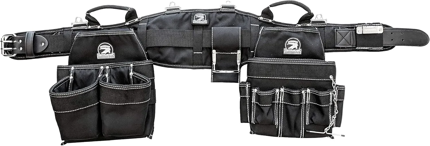 B240 Electrician's Combo with Pro-Comfort Back Support Belt. Heavy Duty Ventilated Work Belt (Small 26-30 inches)
