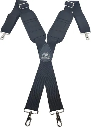 B606 Molded Air Channel Suspenders w/Spring Hooks. Extreme Comfort and Support for your Tool belt. Made by Contractor Pro