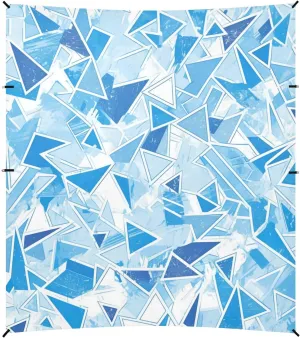 Baby Blue Diamonds Shining Beach Canopy UPF50  Protection Easy Setup Sun Shelter with Sandbags & Sand Shovel for Camping, Picnics, Backyard