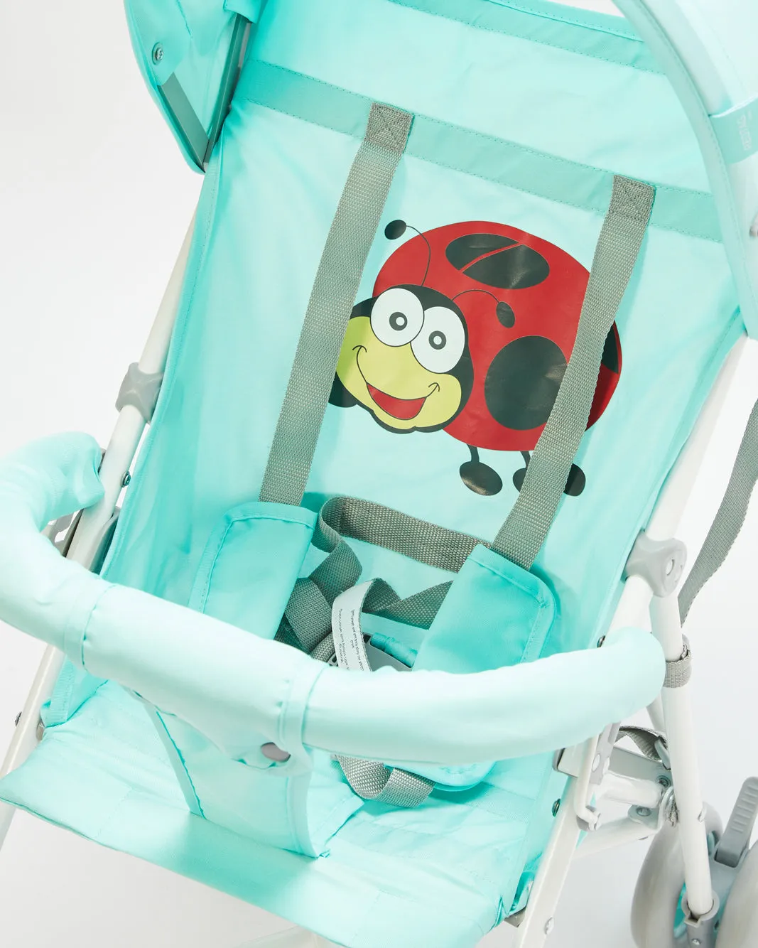 Baby Blue Ladybird Buggy With Round Canopy