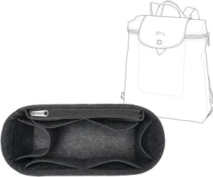 Backpack Organizer, Purse Organizer, Insert Multi Pocket Felt Bag Organizer Suitable For Longchamp(grey)
