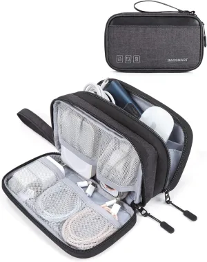 BAGSMART Electronics Organizer, Charger Bag, Cord Organizer for Travel Tech Storage, Black