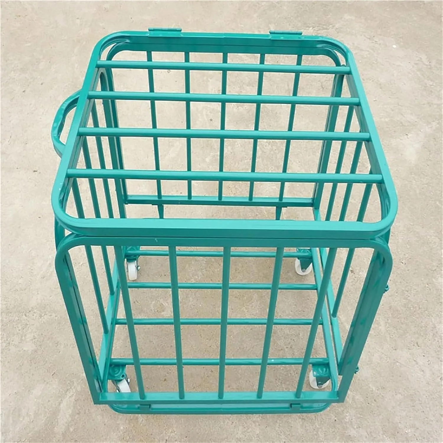 Ball Storage Cart，Rolling Sports Ball Cart， School Garage Basement Gym Sports Ball Storage Cart with Lockable Chain，(90x80x80cm)
