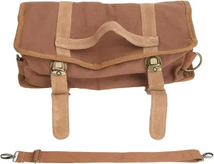 Bartender Kit Bag with Cocktail Shaker Set - Waxed Canvas, Traveling Bar Tools Bag Travel Mixology Bartending Kits - Mobile Bar Bag with Strap & Accessories