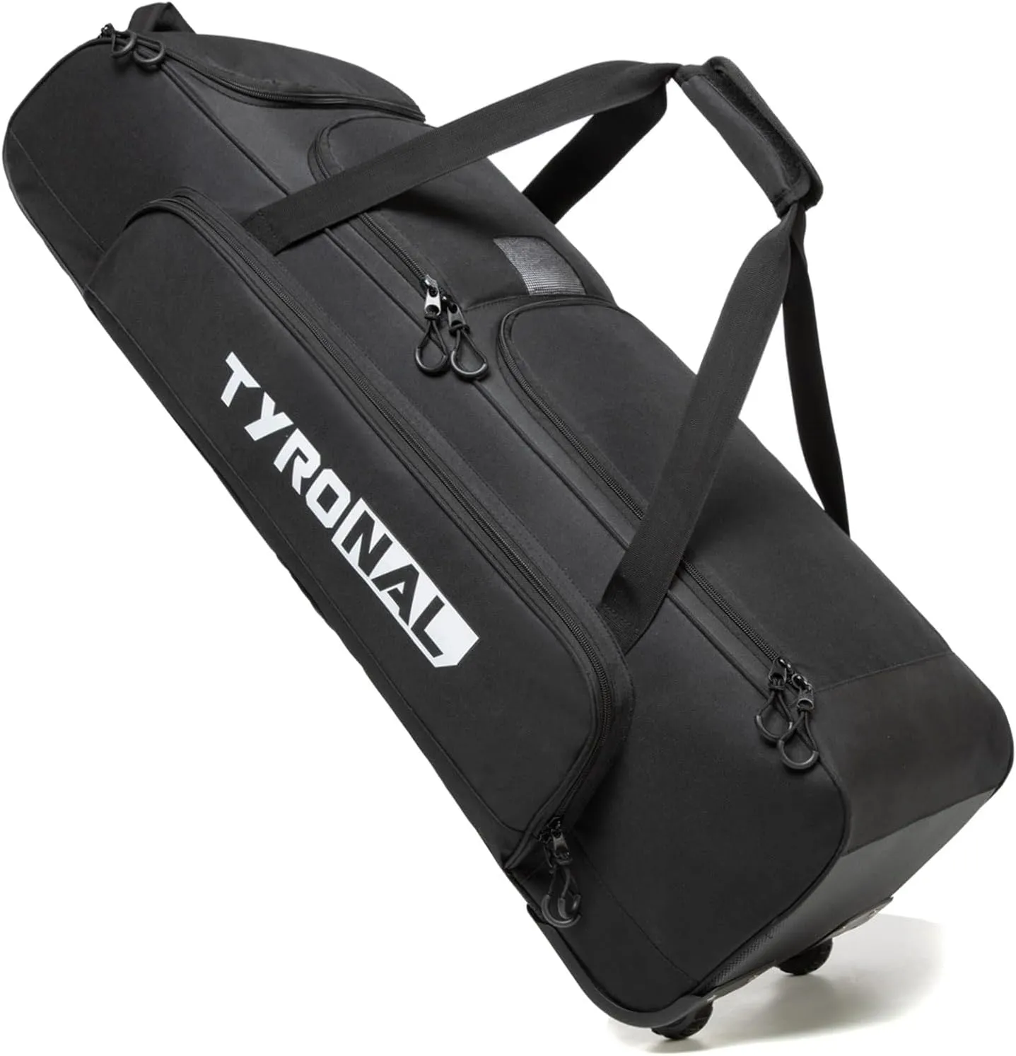 Baseball Bag with Wheels for 4 Bats,Soft Rolling Baseball Bag With Multi-Pockets, Fence Hook, Holds All Baseball Equipment.