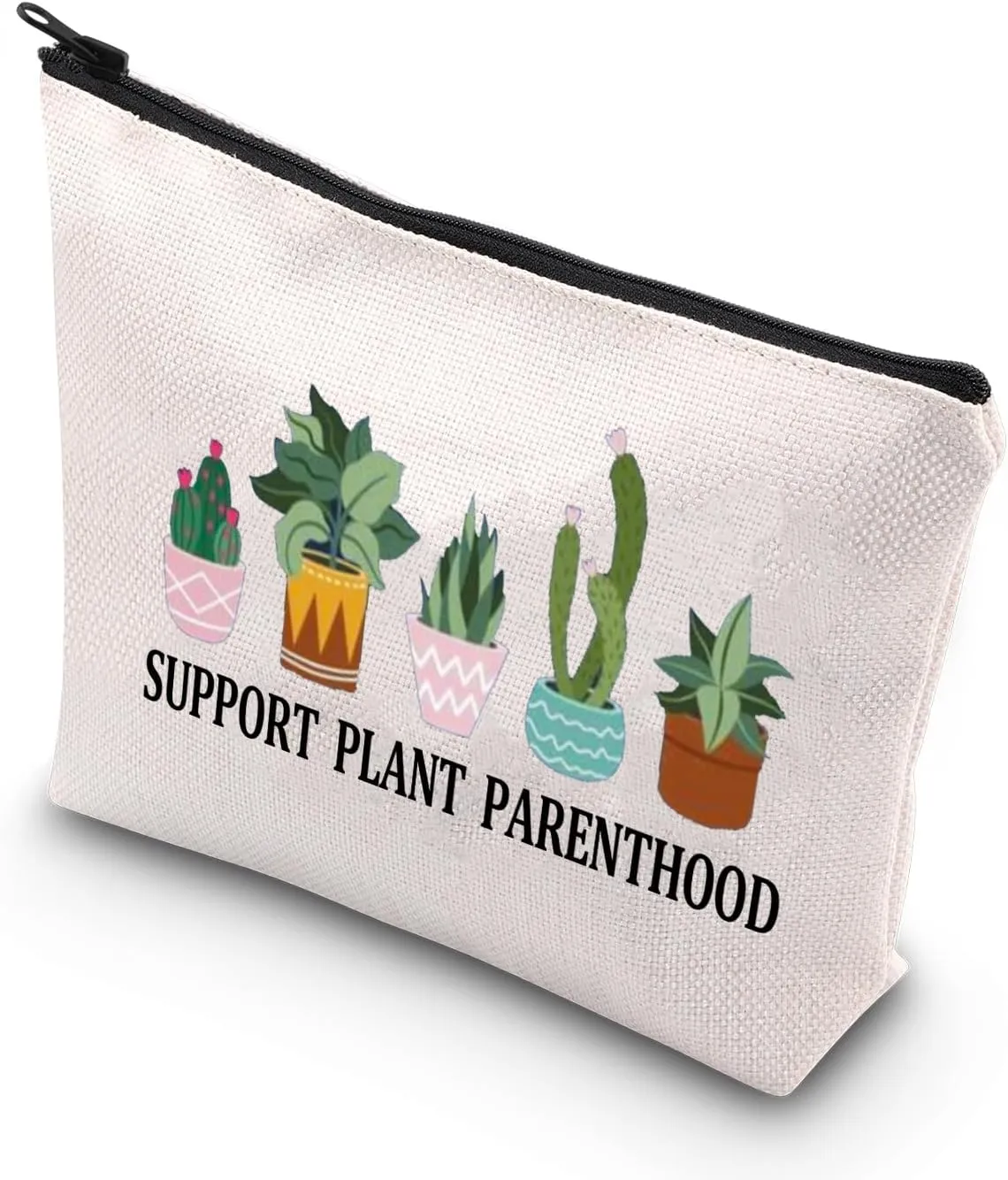 BDPWSS Plant Lover Makeup Bag Gardener Gift Planting Mom Gift Support Plant Parenthood Zipper Pouch For Crazy Plant Lady Bag (Plant Parenthood)