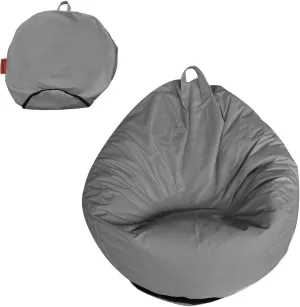 Bean Bag Chair Cover (No Filler), for Kids and Adult, Large Stuffed Animal Storage, Memory Foam Stuffable Beanbag Sofa Replacement Cover for Organizing Plush Toys (Grey, 35" x 43")
