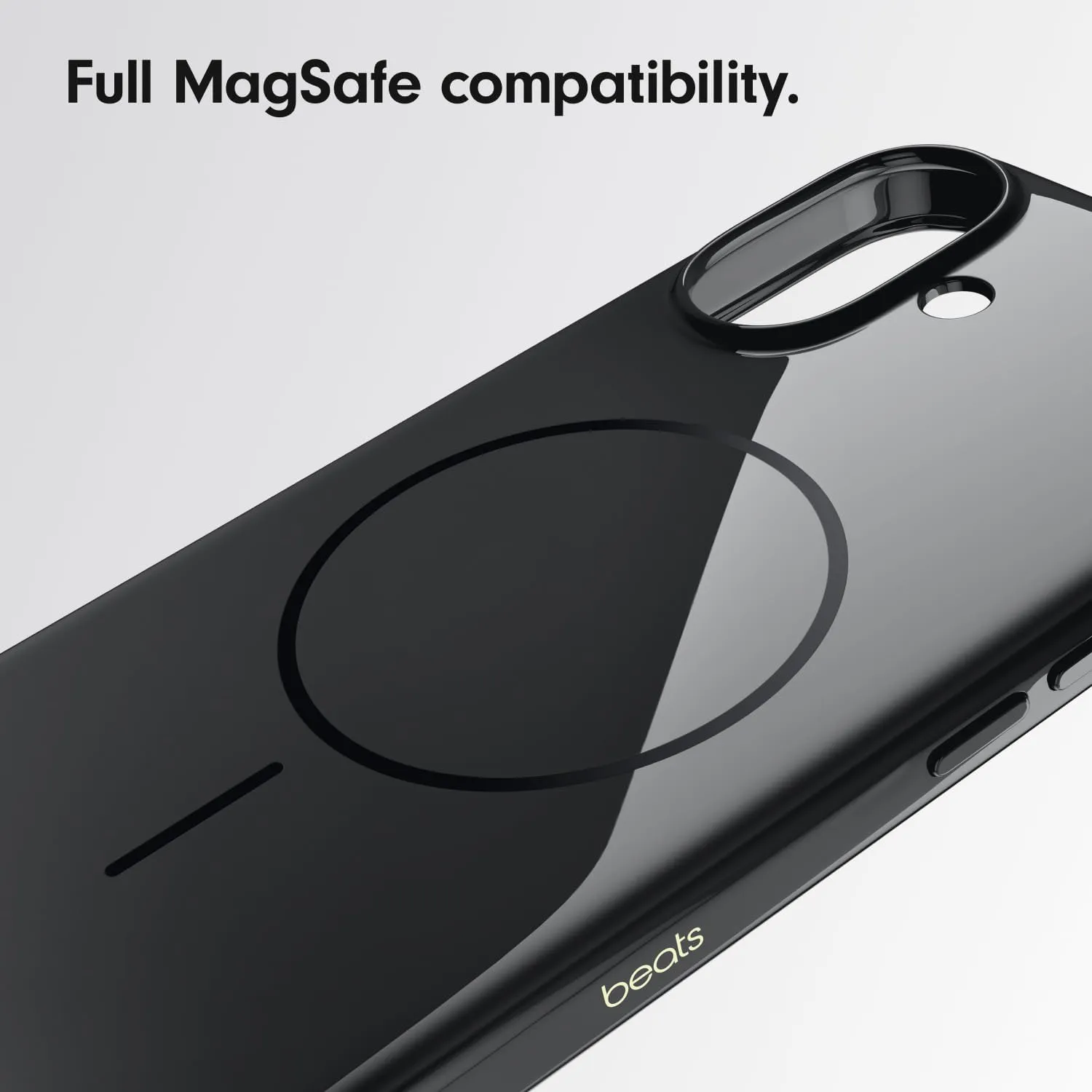 Beats iPhone 16 Plus Case with MagSafe and Camera Control, Scratch-Resistant Protective Cover, Slim Fit, Microfiber Lining - Midnight Black