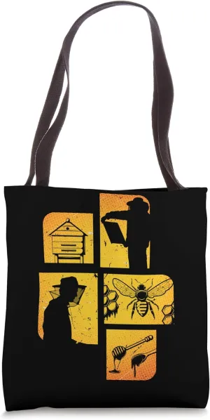 Beekeeper Gloves for Men Beekeeping Tool Bee Lover Beekeeper Tote Bag
