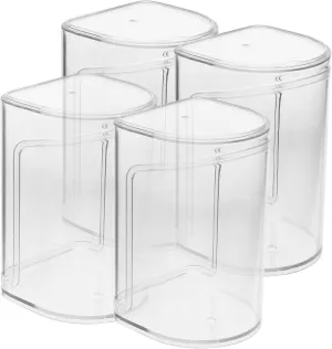 BESPORTBLE 4pcs Plastic Doll Display Case for Collectible Dolls Handicrafts Display Stand Easy Assembly Organizer