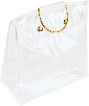 BESPORTBLE Clear Bag Case Organizer for Women Transparent Handbag Protector with Hook Holder for Purse and Accessories Fashionable Design with Magnetic Closure