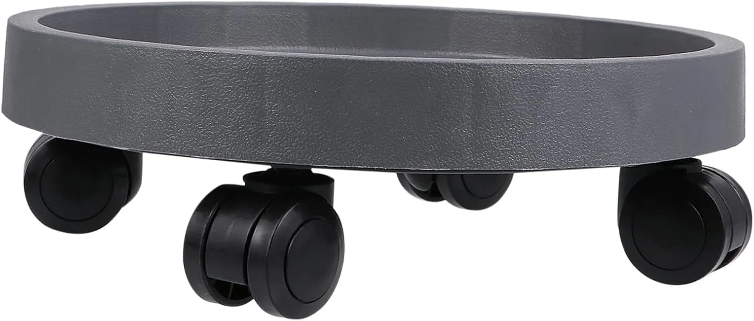 BESPORTBLE Thickened Planter Cart Wheeled Flower Pot Tray Rolling Plant Stand Sturdy Casters Garden Accessory