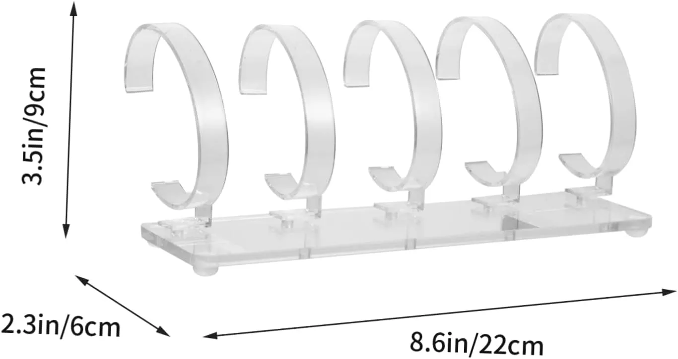 BESTYASH 3pcs Removable Transparent Acrylic Watch Display Stand Multi-booth Watch Types and Rack for Jewelry Showcases and Stalls