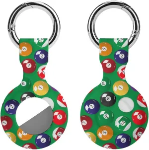 Billiards Pool Table Balls Anti-Scratch Protective Case Cover Compatible with AirTag with Keychain 1PCS