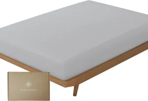 Bioweaves 100% Organic Cotton 1 Twin Fitted Sheet Only | 300 Thread Count Sateen Weave GOTS Certified with Deep Pocket - Glacier Gray