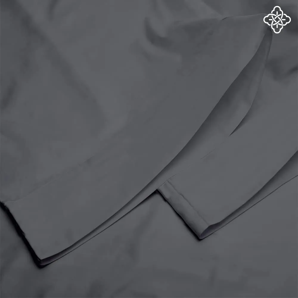 BIOWEAVES 100% Organic Cotton Pillow Cases 300 Thread Count Soft Sateen Weave GOTS Certified – Standard/Queen Size, Set of 2, Grey