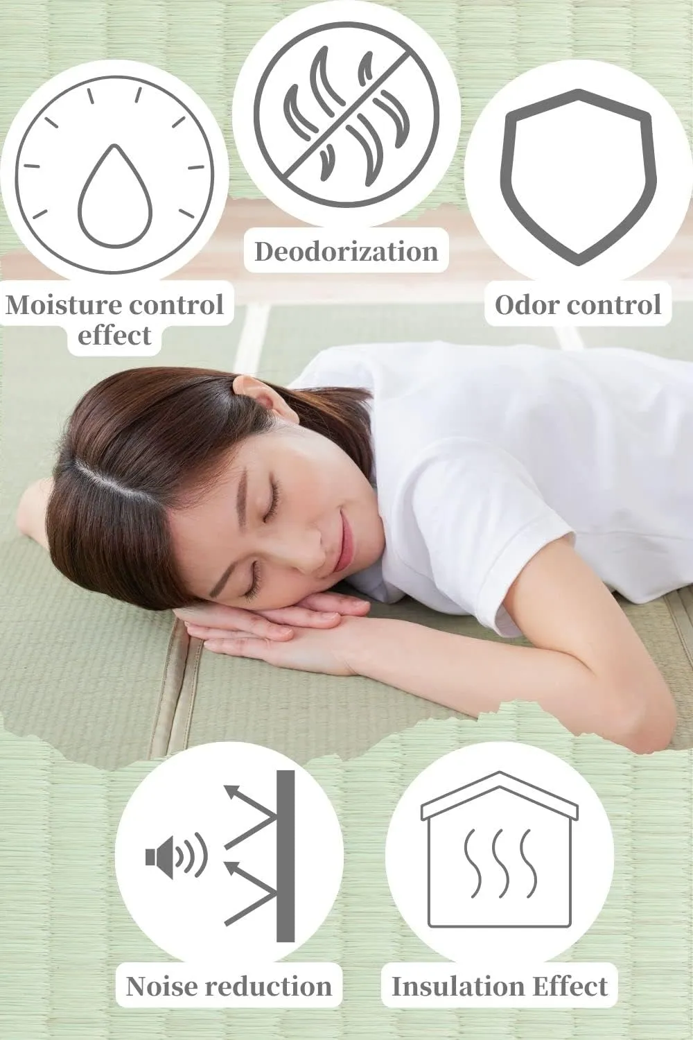 BJDesign Japanese Tatami Mat (Igusa Mattress), Foldable, Rush Grass, Floor Sleeping Japanese Futon Mattress Meditation Yoga Zen (Queen XL)