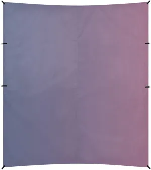 Blue Pink Gradient Beach Tent UPF50  Waterproof Large Portable Sun Shelter Includes Sand Shovel, Sandbags, Stability Poles for Backyard, Grassland, Park