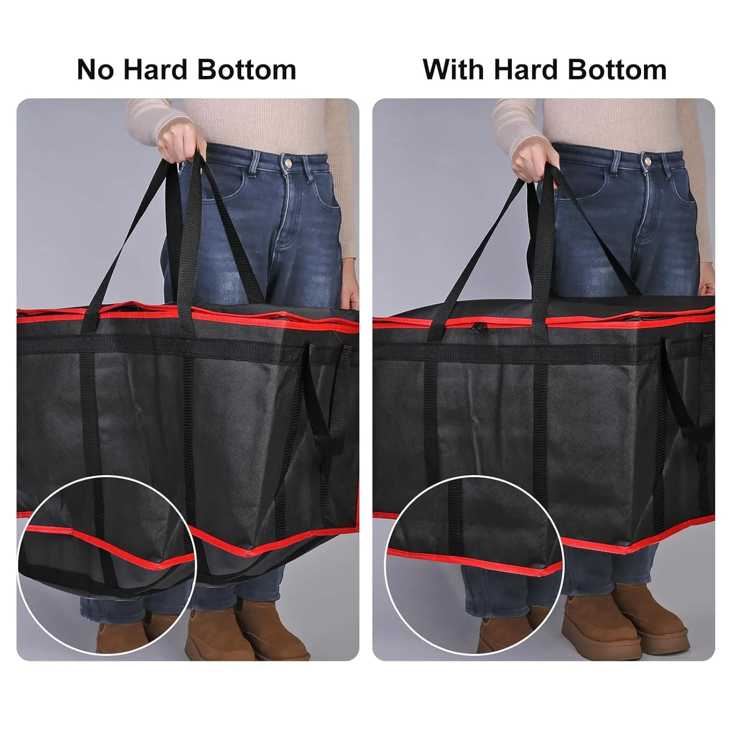 Bodaon 3PK Portable Insulation Hard Bottom for 16" W x 9"D Food Delivery Bag，Uber Eats/Doordash Insulated Grocery XL-bags Accessories，Reusable Shopping/Catering Carrier Keep Cooler Warm，Foldable Board