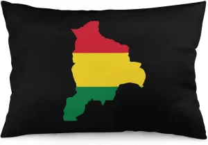 Bolivia Map Flag Fashion Pillow Cases Beautiful Throw Body Pillow Covers Couch Bed Sofa Car Zipper Closure 12 "x20