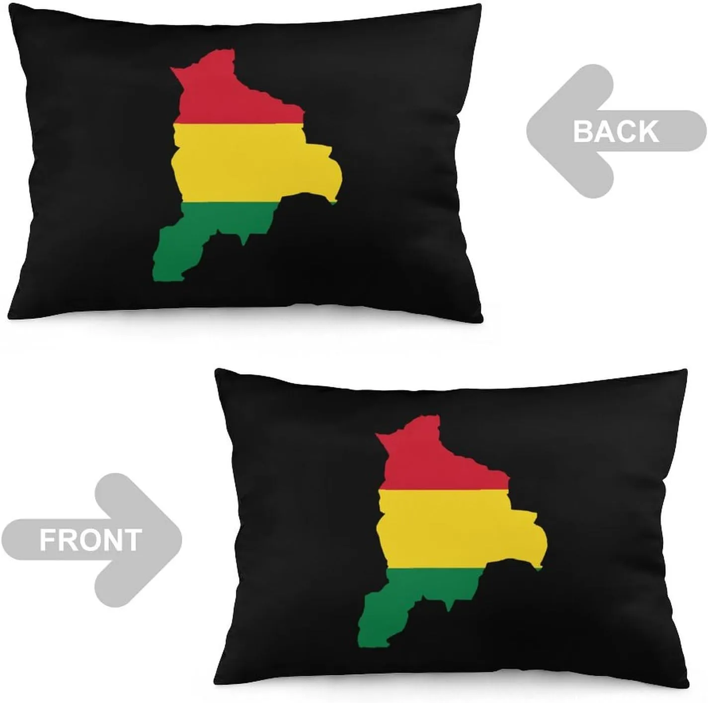 Bolivia Map Flag Fashion Pillow Cases Beautiful Throw Body Pillow Covers Couch Bed Sofa Car Zipper Closure 12 "x20