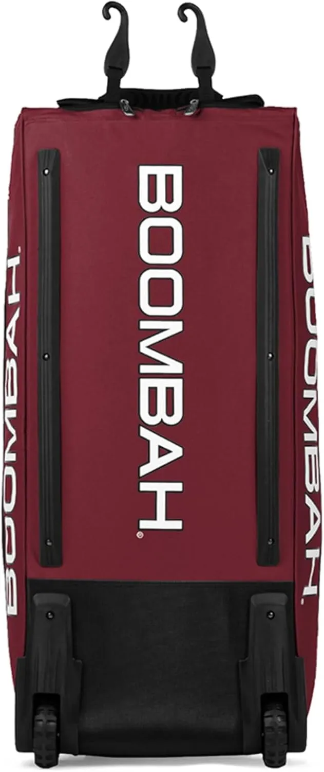 Boombah Brute Rolling Bat Bag - 35" x 15" x 12-1/2" - Multiple Color Options - Holds 4 Bats and Room for Gear - Wheeled Bag