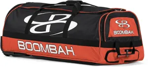 Boombah Brute Rolling Bat Bag - 35" x 15" x 12-1/2" - Multiple Color Options - Holds 4 Bats and Room for Gear - Wheeled Bag