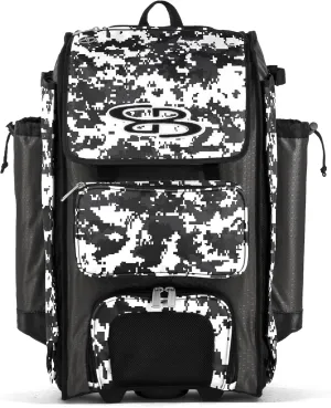 Boombah Catchers Superpack Hybrid Rolling Digital Camo Bat Bag - Multiple Colors - Wheeled & Backpack Version