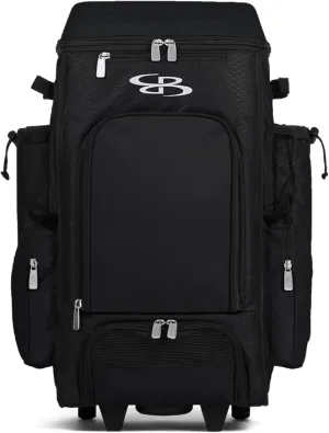 Boombah DEFCON Superpack Rolling Bat Bag - Multiple Colors - Telescopic Handle and Holds 4 Bats - Wheeled Version