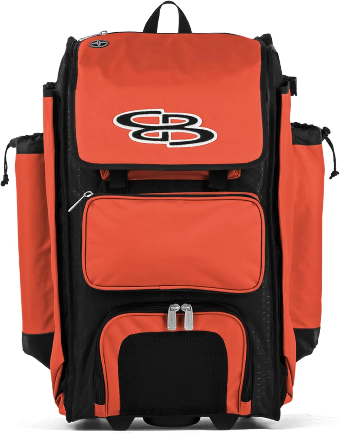 Boombah Rolling Catcher's Superpack Baseball/Softball Gear Bag - 23-1/2" x 13-1/2" x 9-1/2" - Multiple Colors - Telescopic Handle and Holds 4 Bats - Wheeled Version