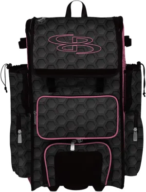 Boombah Rolling Superpack 2.0 3DHC Baseball/Softball Gear Bag - 23-1/2" x 13-1/2" x 9-1/2" - Multiple Colors - Telescopic Handle and Holds 4 Bats - Wheeled Version