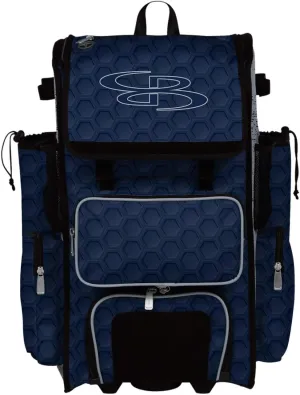 Boombah Rolling Superpack 2.0 3DHC Baseball/Softball Gear Bag - 23-1/2" x 13-1/2" x 9-1/2" - Multiple Colors - Telescopic Handle and Holds 4 Bats - Wheeled Version