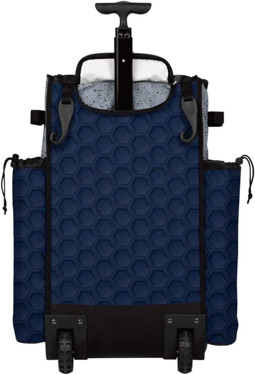 Boombah Rolling Superpack 2.0 3DHC Baseball/Softball Gear Bag - 23-1/2" x 13-1/2" x 9-1/2" - Multiple Colors - Telescopic Handle and Holds 4 Bats - Wheeled Version