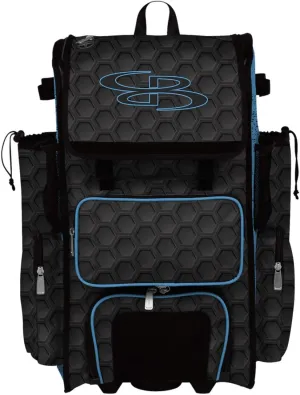 Boombah Rolling Superpack 2.0 3DHC Baseball/Softball Gear Bag - 23-1/2" x 13-1/2" x 9-1/2" - Multiple Colors - Telescopic Handle and Holds 4 Bats - Wheeled Version