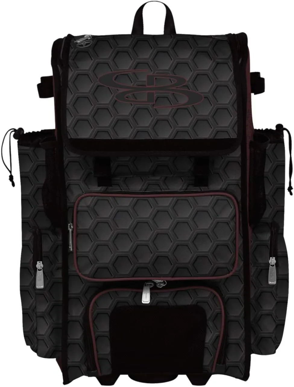 Boombah Rolling Superpack 2.0 3DHC Baseball/Softball Gear Bag - 23-1/2" x 13-1/2" x 9-1/2" - Multiple Colors - Telescopic Handle and Holds 4 Bats - Wheeled Version