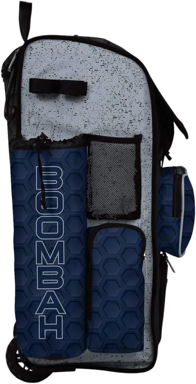 Boombah Rolling Superpack 2.0 3DHC Baseball/Softball Gear Bag - 23-1/2" x 13-1/2" x 9-1/2" - Multiple Colors - Telescopic Handle and Holds 4 Bats - Wheeled Version