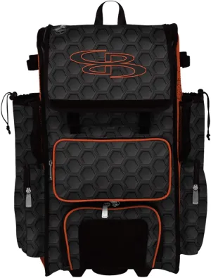 Boombah Rolling Superpack 2.0 3DHC Baseball/Softball Gear Bag - 23-1/2" x 13-1/2" x 9-1/2" - Multiple Colors - Telescopic Handle and Holds 4 Bats - Wheeled Version