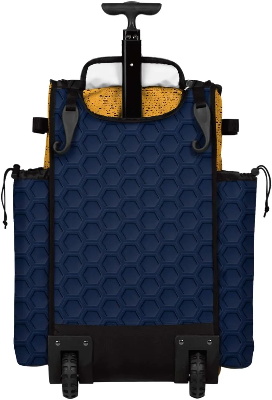 Boombah Rolling Superpack 2.0 3DHC Baseball/Softball Gear Bag - 23-1/2" x 13-1/2" x 9-1/2" - Multiple Colors - Telescopic Handle and Holds 4 Bats - Wheeled Version