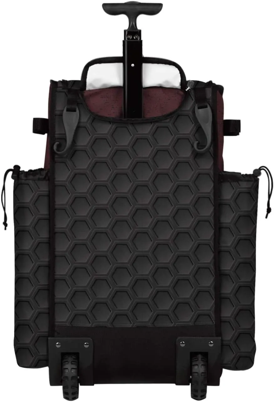 Boombah Rolling Superpack 2.0 3DHC Baseball/Softball Gear Bag - 23-1/2" x 13-1/2" x 9-1/2" - Multiple Colors - Telescopic Handle and Holds 4 Bats - Wheeled Version
