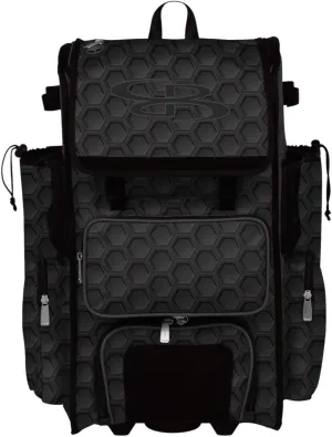 Boombah Rolling Superpack 2.0 3DHC Baseball/Softball Gear Bag - 23-1/2" x 13-1/2" x 9-1/2" - Multiple Colors - Telescopic Handle and Holds 4 Bats - Wheeled Version