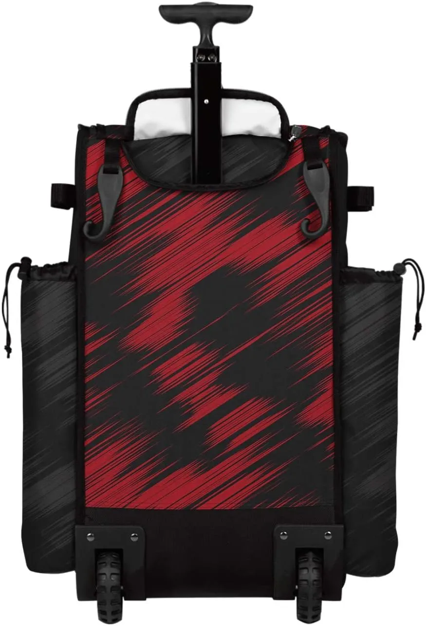 Boombah Rolling Superpack 2.0 Scratch Baseball/Softball Gear Bag - 23-1/2" x 13-1/2" x 9-1/2" - Multiple Colors - Telescopic Handle and Holds 4 Bats - Wheeled Version