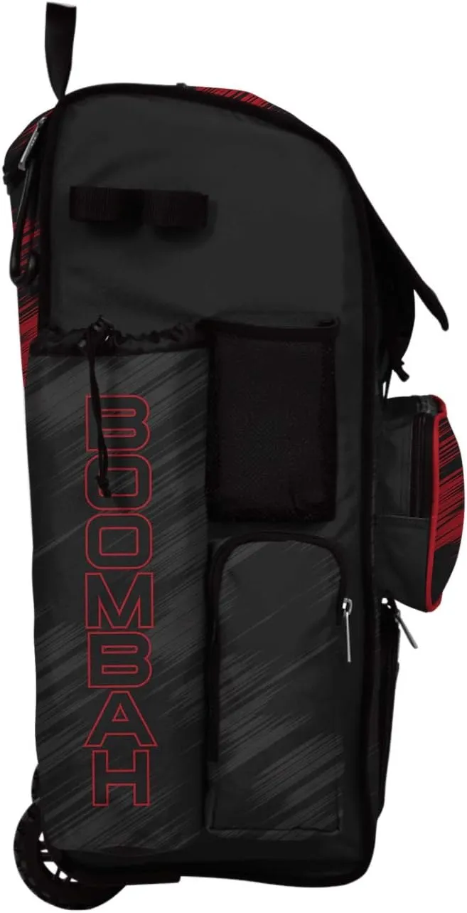 Boombah Rolling Superpack 2.0 Scratch Baseball/Softball Gear Bag - 23-1/2" x 13-1/2" x 9-1/2" - Multiple Colors - Telescopic Handle and Holds 4 Bats - Wheeled Version