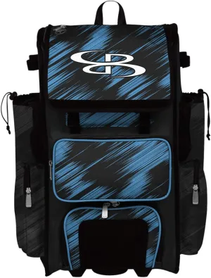 Boombah Rolling Superpack 2.0 Scratch Baseball/Softball Gear Bag - 23-1/2" x 13-1/2" x 9-1/2" - Multiple Colors - Telescopic Handle and Holds 4 Bats - Wheeled Version