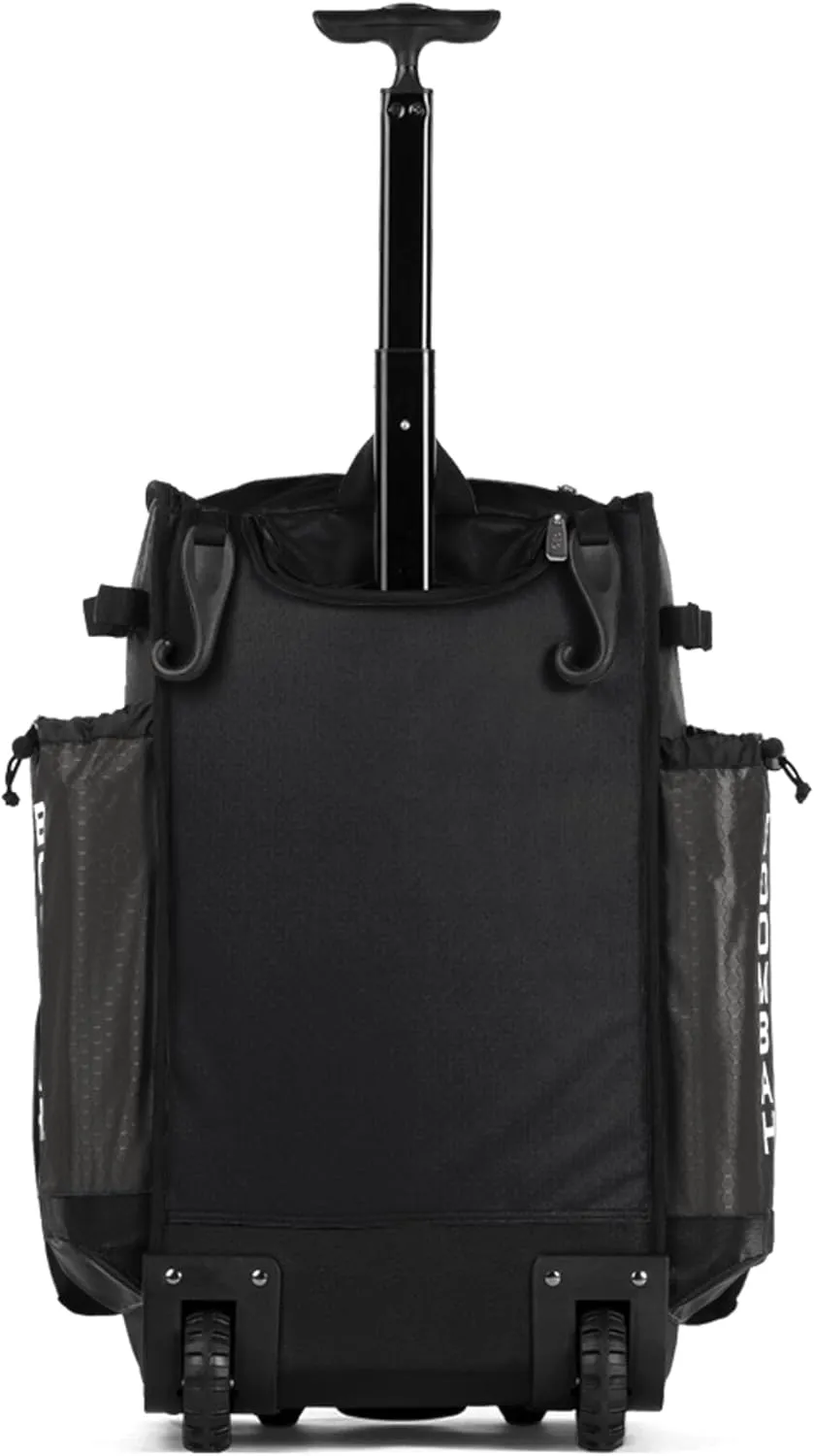 Boombah Rolling Superpack Baseball/Softball Gear Bag - 23-1/2" x 13-1/2" x 9-1/2" - Multiple Colors - Telescopic Handle and Holds 4 Bats - Wheeled Version