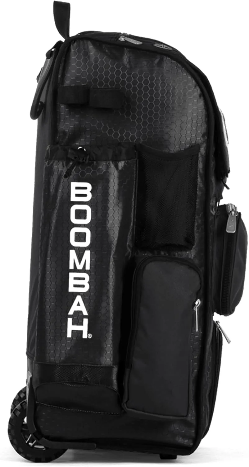 Boombah Rolling Superpack Baseball/Softball Gear Bag - 23-1/2" x 13-1/2" x 9-1/2" - Multiple Colors - Telescopic Handle and Holds 4 Bats - Wheeled Version