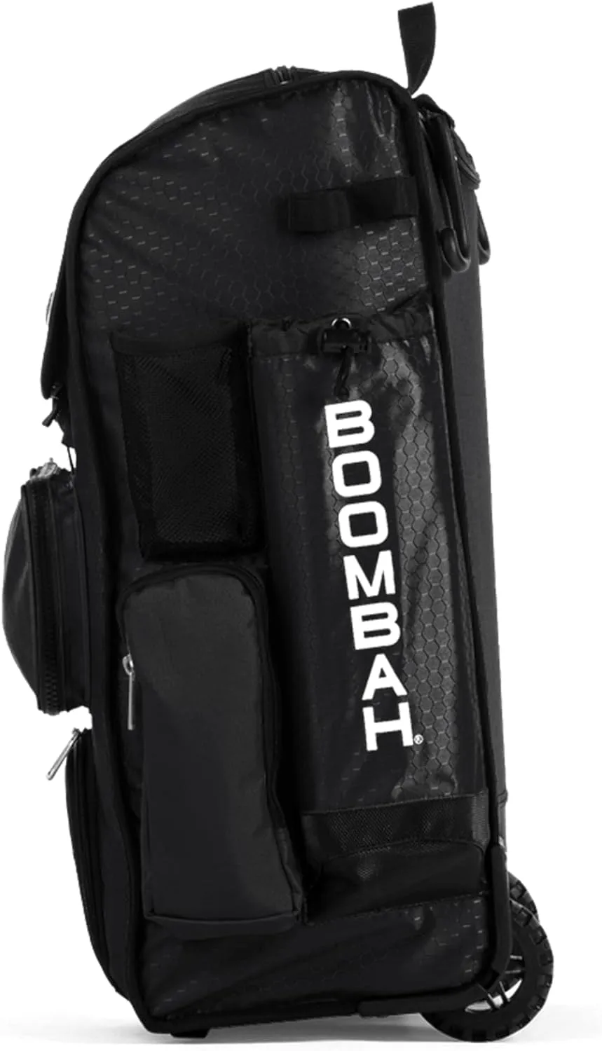 Boombah Rolling Superpack Baseball/Softball Gear Bag - 23-1/2" x 13-1/2" x 9-1/2" - Multiple Colors - Telescopic Handle and Holds 4 Bats - Wheeled Version