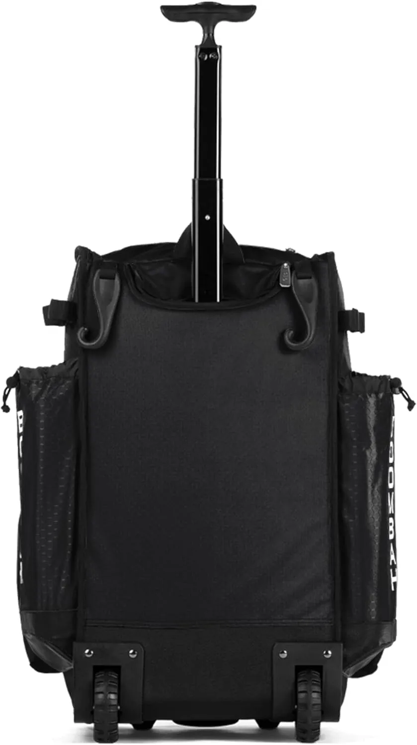 Boombah Rolling Superpack Baseball/Softball Gear Bag - 23-1/2" x 13-1/2" x 9-1/2" - Multiple Colors - Telescopic Handle and Holds 4 Bats - Wheeled Version