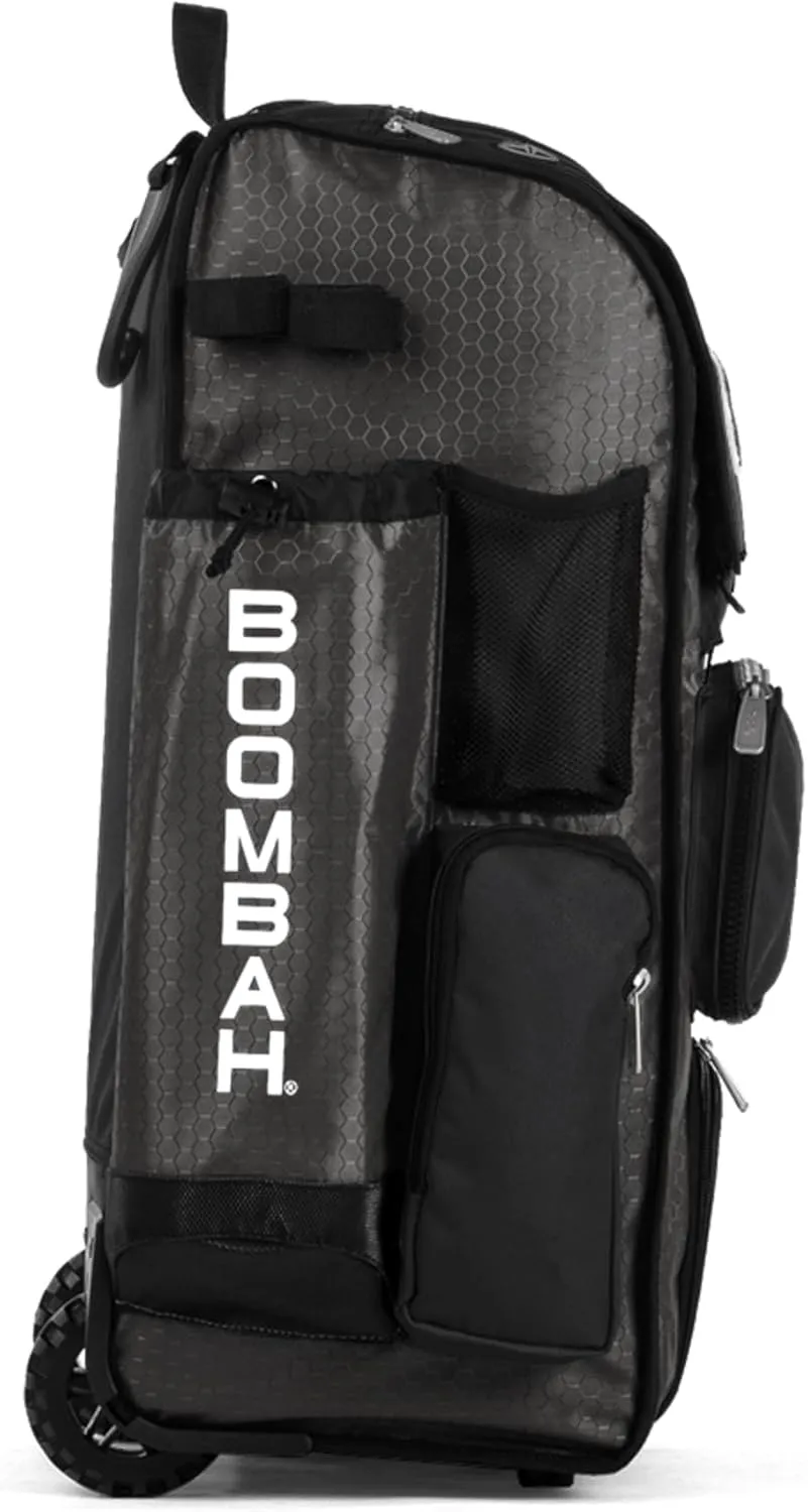Boombah Rolling Superpack Baseball/Softball Gear Bag - 23-1/2" x 13-1/2" x 9-1/2" - Multiple Colors - Telescopic Handle and Holds 4 Bats - Wheeled Version
